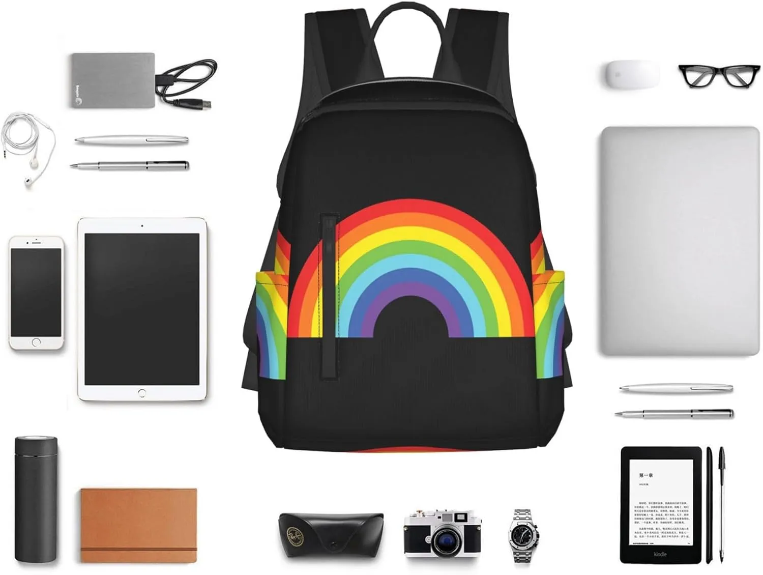 LGBT Gay Pride Rainbow Travel Laptop Backpack Casual Backpacks Double Shoulder Daypack Notebook Rucksack Work Bags Sports Bag for Gym Hiking Camping Beach