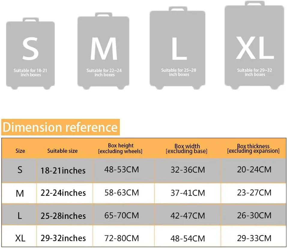 Lightweight Suitcase Cover, Fashion Luggage Covers with Stylish Prints Anti-Scratch Design Anti Theft Portable Reusable for Airplane Checked Bags Cat Prints