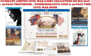 Limited Collectors Edition: John Adams HBO Mini-series/ Lincoln/ Gettysburg & Gods & Generals [Blu-ray, 8-Disc Collection, Over 21-Hrs] Paul Giamatti & Daniel Day-Lewis [Academy Award Winner]Region A