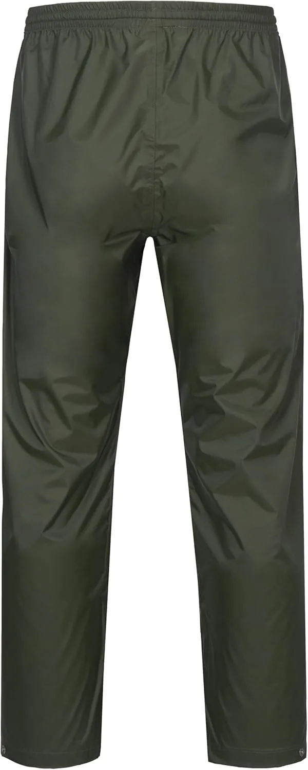 Little Donkey Andy Men's Lightweight Packable Waterproof Rain Pants with Pockets for Hiking Travel Fishing