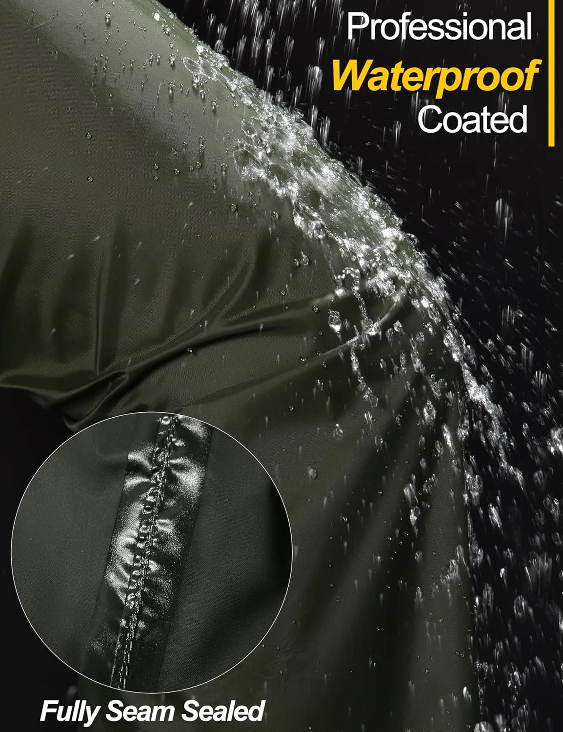 Little Donkey Andy Men's Lightweight Packable Waterproof Rain Pants with Pockets for Hiking Travel Fishing