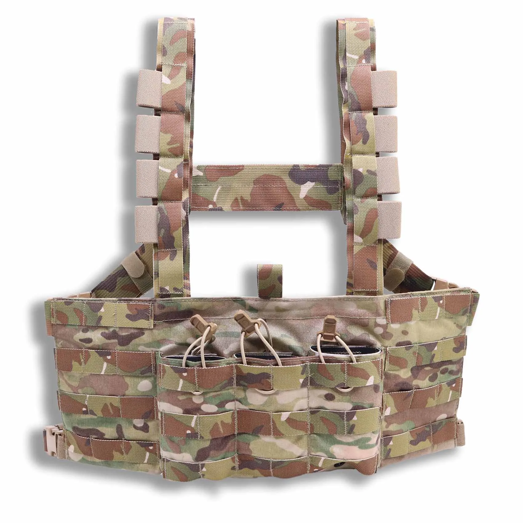 London Bridge Trading LBT-2586B-M4 Low Profile Triple 5.56 Chest Rig - Multicam
