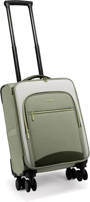 LOVEVOOK Carry On Luggage 22x14x9 Airline Approved, 20 Inch Softside Suitcases with Wheels, Lightweight Spinner Carry on Suitcase with TSA Lock, Water-Resistant Large Capacity Luggage for Travel