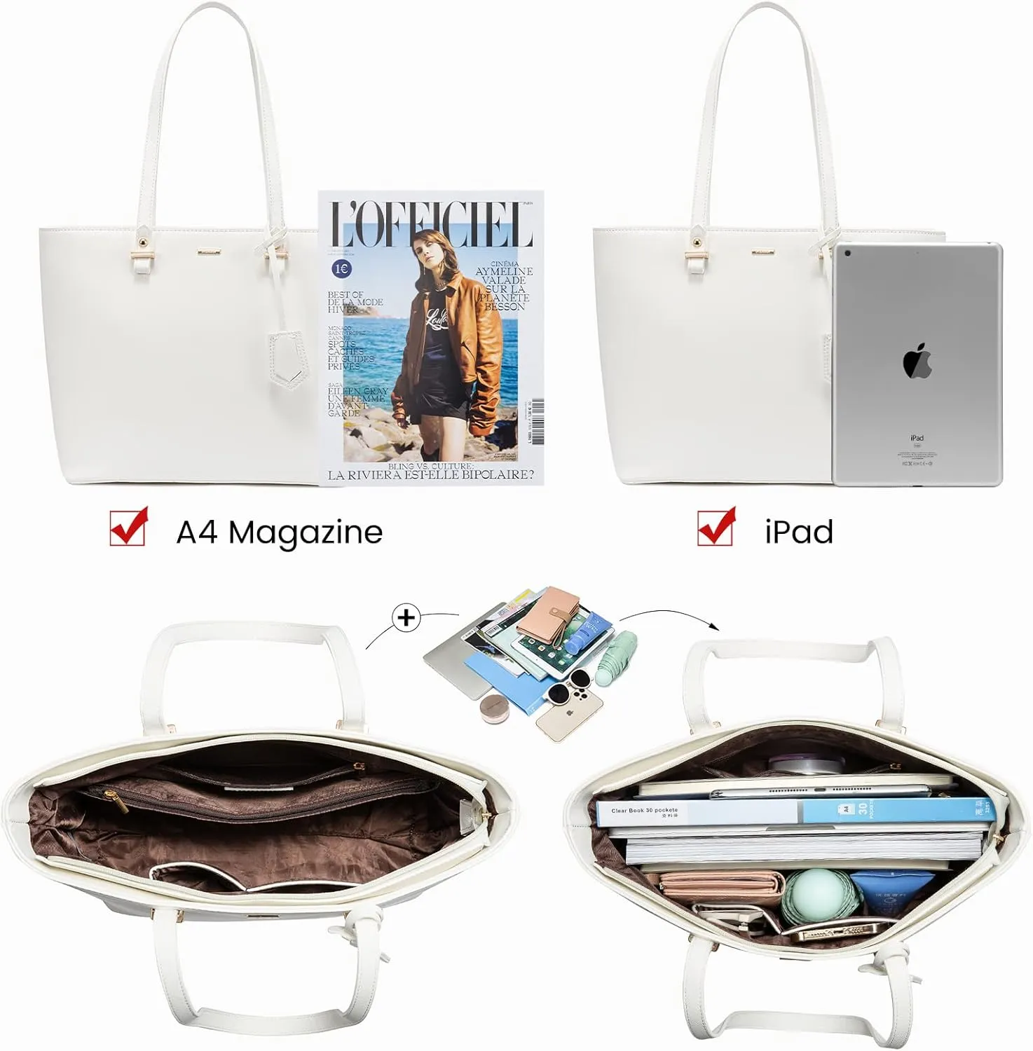 LOVEVOOK Handbags for Women Shoulder Bags Tote Satchel Hobo 3pcs Purse Set