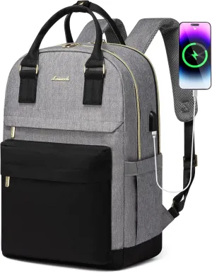 LOVEVOOK Laptop Backpack for Women 15.6 Inch,Cute Backpack Laptop Bag with USB Port,Waterproof Travel Backpack Purse Teacher Nurse Bag Fashion Computer Bag for Work