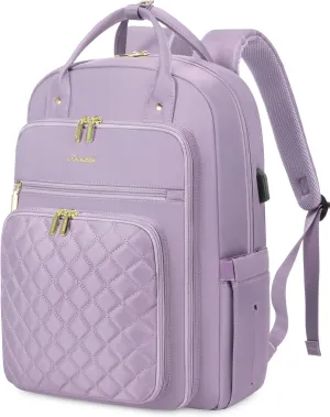 LOVEVOOK Laptop Backpack for Women, Water Resistant Travel Work Backpacks Purse Stylish College Bookbag Business Teacher Nurse Computer Bag with USB Charging Port, Fits 15.6" Laptop