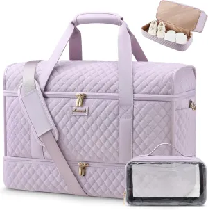LOVEVOOK Large Travel Duffle Bag, Weekender Bags for Women With Shoe Compartment, Overnight Hospital Bag For Women Labor Delivery, Carry on Bag Personal Item Travel Bag, Yoga Gym Duffel Bag