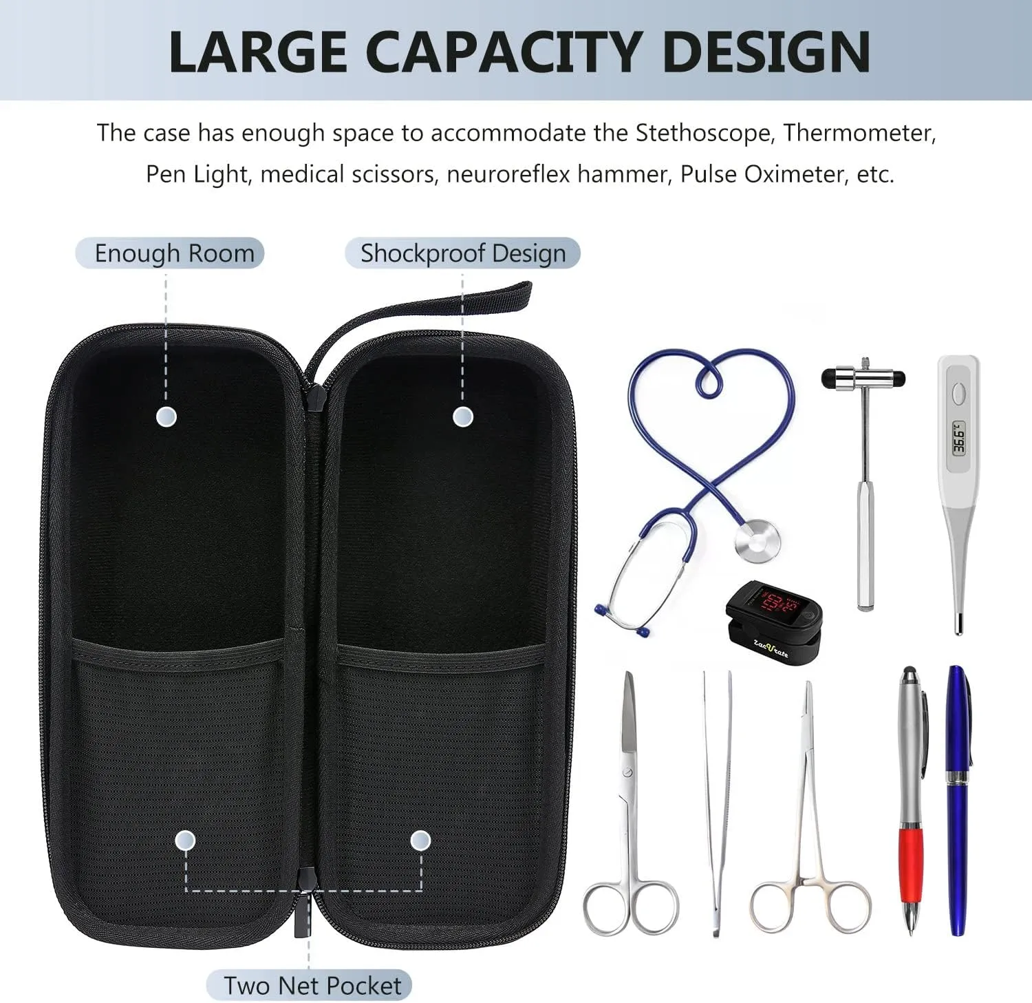 LOVEVOOK Nurse Backpack Laptop Backpack for Women with Stethoscope Case & USB Charging Port Anti Theft Travel Backpacks Doctor Bag Fits 15.6 Inch Laptop and Notebook,Grey