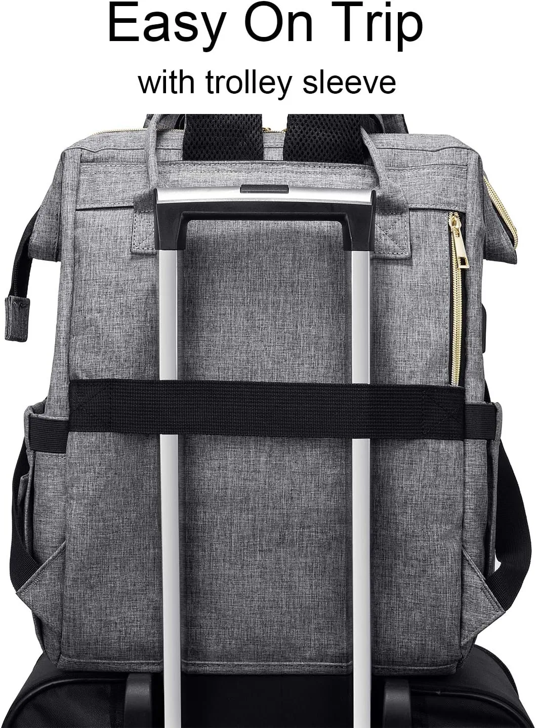 LOVEVOOK Nurse Backpack Laptop Backpack for Women with Stethoscope Case & USB Charging Port Anti Theft Travel Backpacks Doctor Bag Fits 15.6 Inch Laptop and Notebook,Grey
