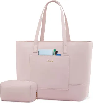 LOVEVOOK Work Tote with Laptop Compartment for Nurse Travel Commuter, Gym Bag with Yoga Mat Strap
