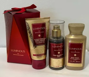 Luminous Gift Box Trio Mini Travel Size - Fragrance Mist, Body Wash & Body Cream