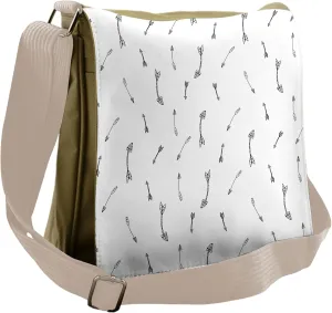 Lunarable Arrow Messenger Bag, Motifs, Unisex Cross-body