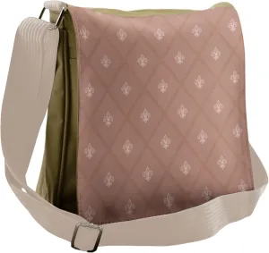 Lunarable Fleur De Lis Messenger Bag, Imperial Nobility Sign, Unisex Cross-body