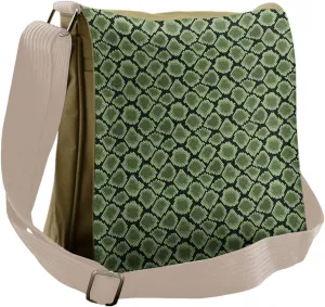 Lunarable Reptile Messenger Bag, Nature Camouflage Inspired, Unisex Cross-body