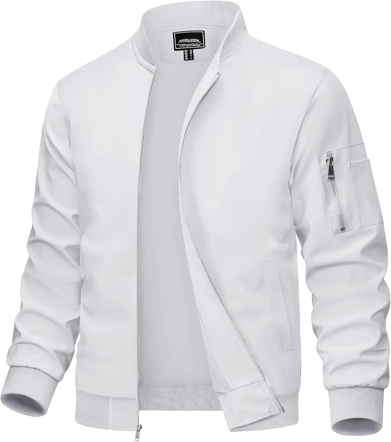 MAGCOMSEN Men's Bomber Jacket Lightweight Casual Windbreaker Spring Fall Zip Up Coat with 5 Pocket