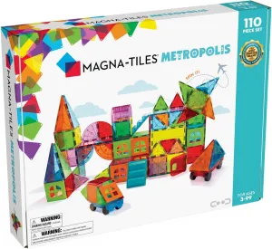 MAGNA-TILES Metropolis 110-Piece Magnetic Construction Set, The ORIGINAL Magnetic Building Brand