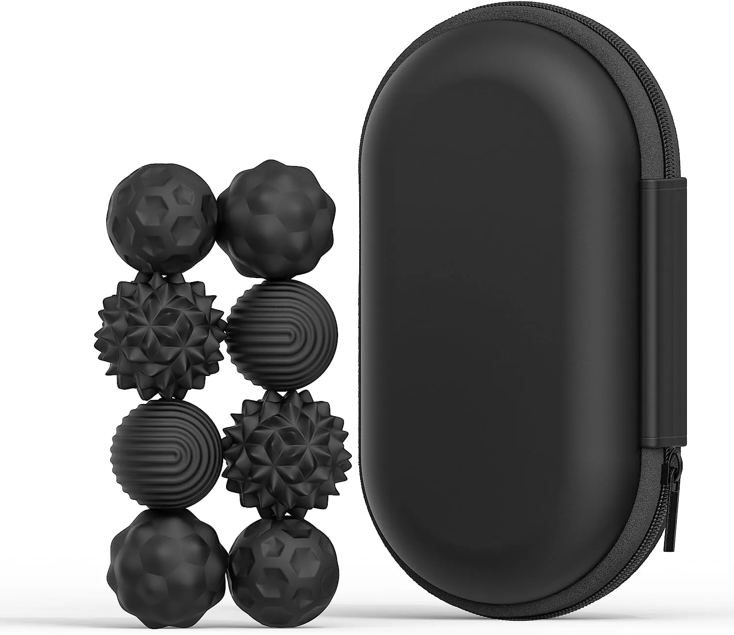 Magnetic Fidget Balls Toys, 8Pcs Silicone Sensory Stress Relief Toys for Adults & Teens with Autism, ADHD, Anxiety, Quiet Executive Desk Fidget Magnets Ball, Stocking Stuffers for Womens Mens Gifts