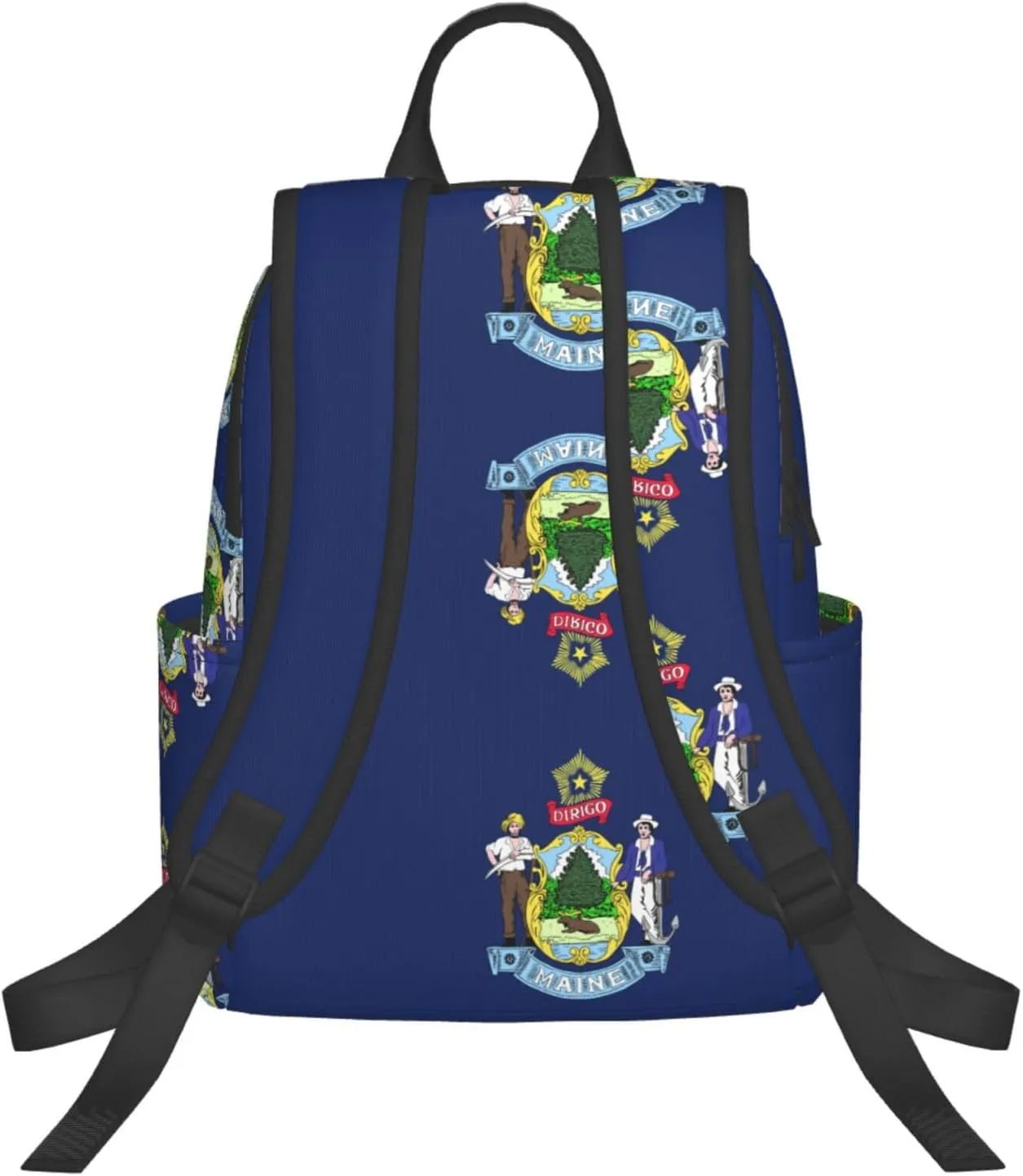 Maine State Flag print Lightweight Laptop Backpack Travel Daypack Bookbag for Women Men for Travel Work