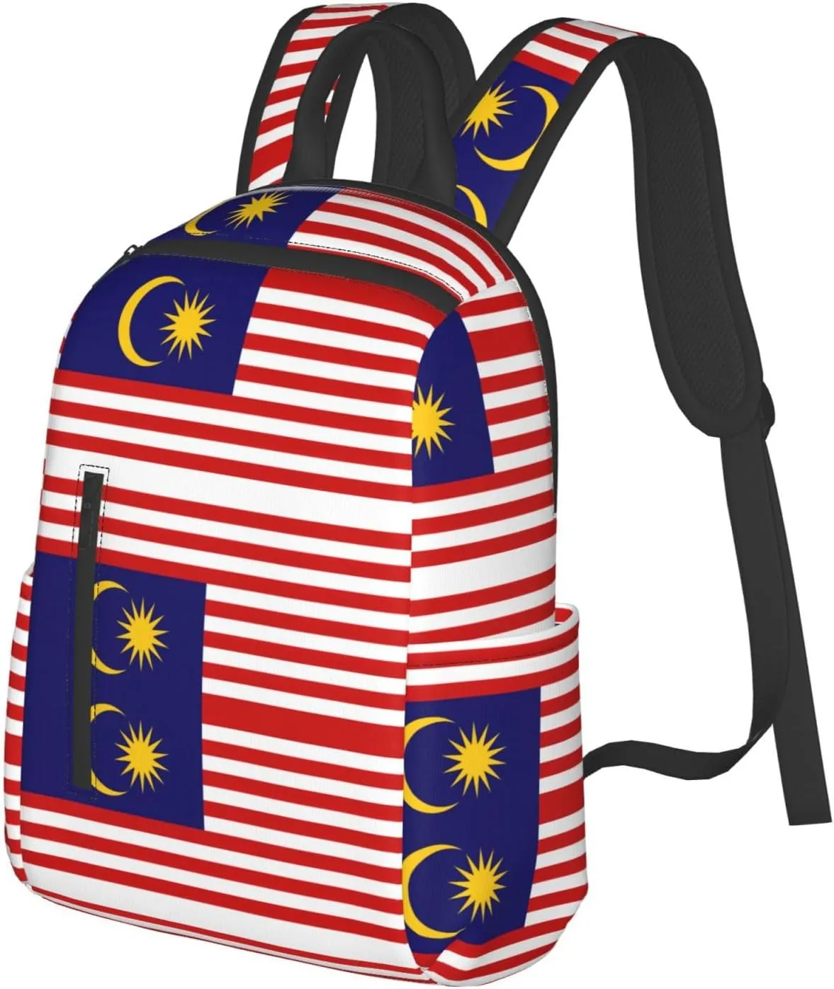 Malaysia Flag print Lightweight Laptop Backpack Travel Daypack Bookbag for Women Men for Travel Work