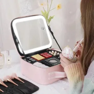Maleta de Maquiagem com LED  e Espelho Inteligente