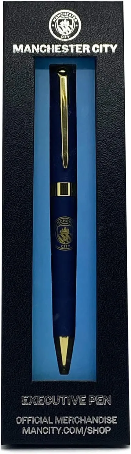 Manchester City FC Ballpoint Pen Official Soccer Executive Gift Boxed