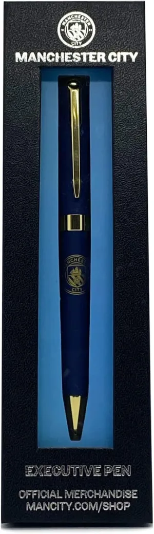 Manchester City FC Ballpoint Pen Official Soccer Executive Gift Boxed