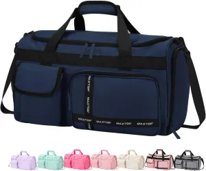 MAXTOP Gym Bag for Women Men Travel Duffle Bag Large Capacity Carry On Weekender Overnight Bag With Shoe Compartment Gym Tote Dry Wet Separation Duffel Bag for Travel