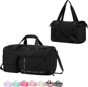 MAXTOP Large Gym Bag for Men Women with Shoe Compartment Wet Dry Separation Black Carry on Duffle Bag for Travel Sports Yoga Fitness Weekend Outdoor Activities MAXTOP Yoga Tote Bag with Shoe Pouch