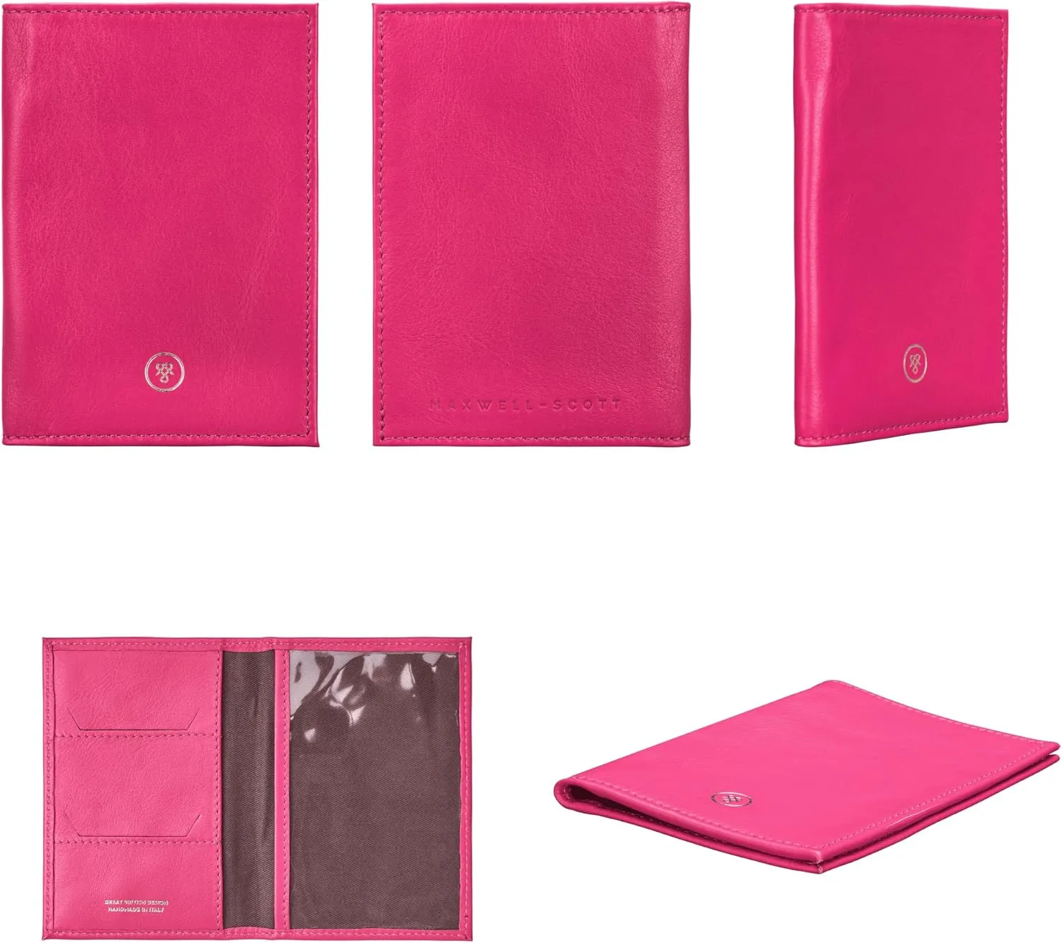 Maxwell Scott - Luxury Leather Passport Holder Cover for Luxury Travel - Handmade from Italian Full Grain Hides - The Prato