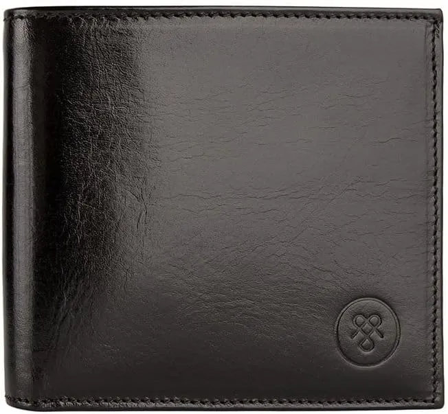 Maxwell Scott - Luxury Leather RFID Billfold Wallet for Men - Handmade from Italian Full Grain Hides - The Vittore RFID Black