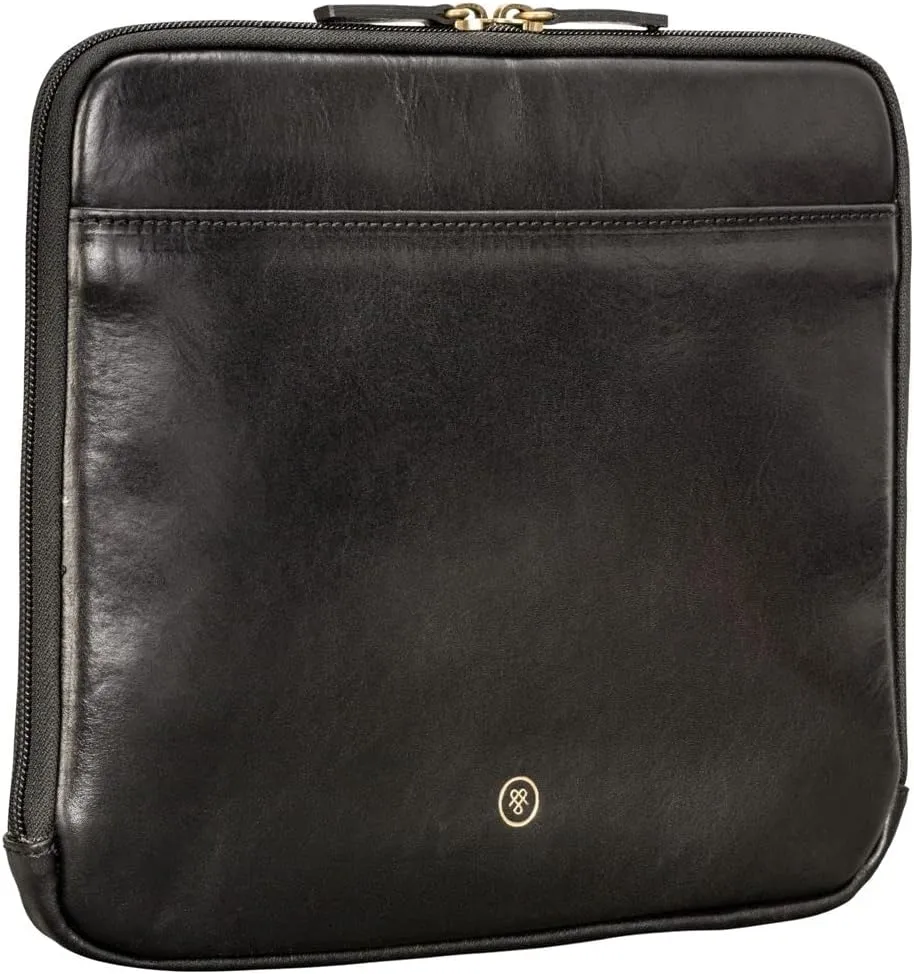 Maxwell Scott - Luxury Leather Tablet Case Cover with Three-Sided Zip - Handmade from Full Grain Hides - The Luzzi