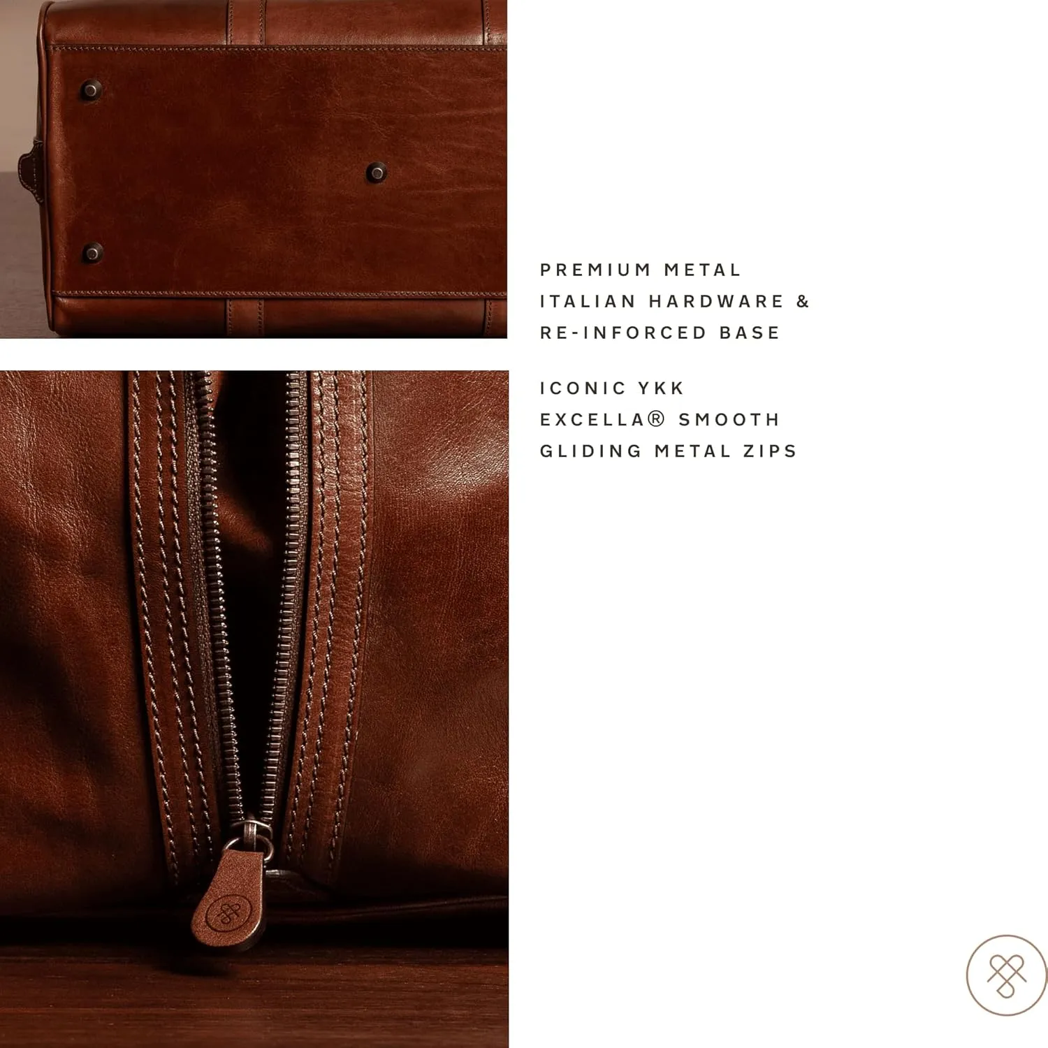 Maxwell Scott - Mens Leather Extra Large Travel Duffle Bag for Luxury Travel - Handmade in Italy - The FleroEL Dark Brown