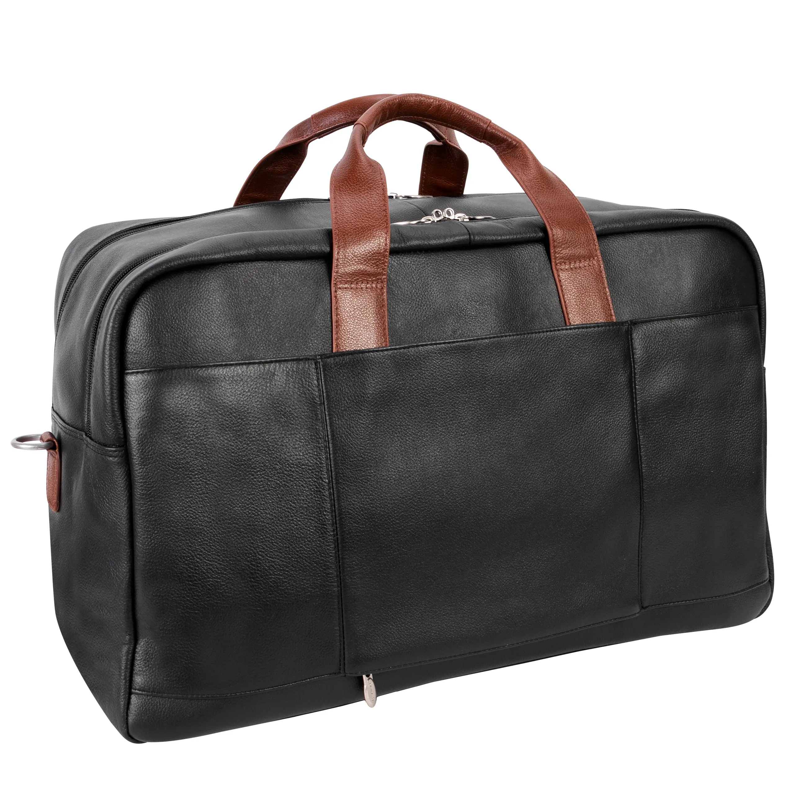 McKlein USA Wellington 21" Leather Two-Tone Dual-Compartment Laptop & Tablet Carry-All Duffel