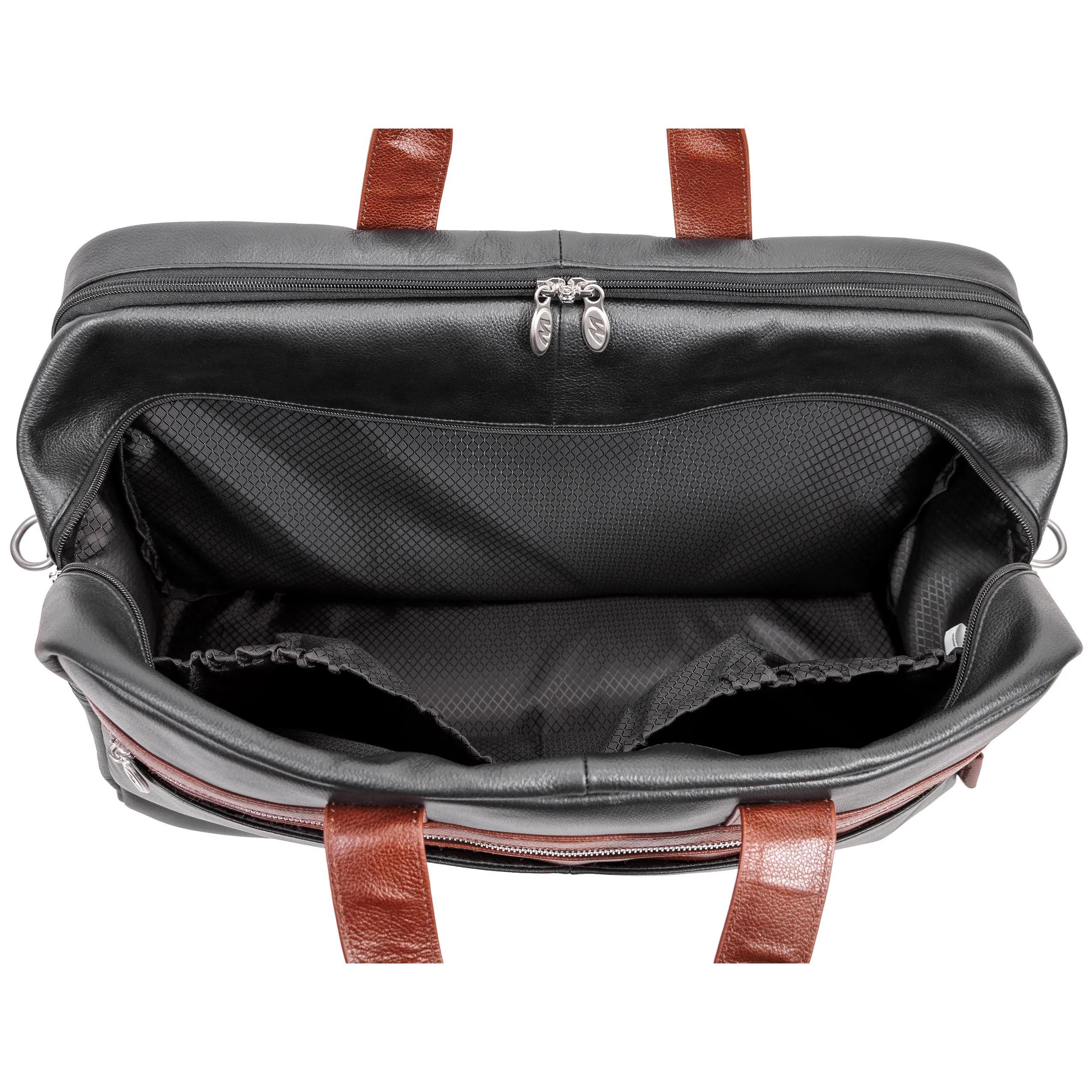 McKlein USA Wellington 21" Leather Two-Tone Dual-Compartment Laptop & Tablet Carry-All Duffel