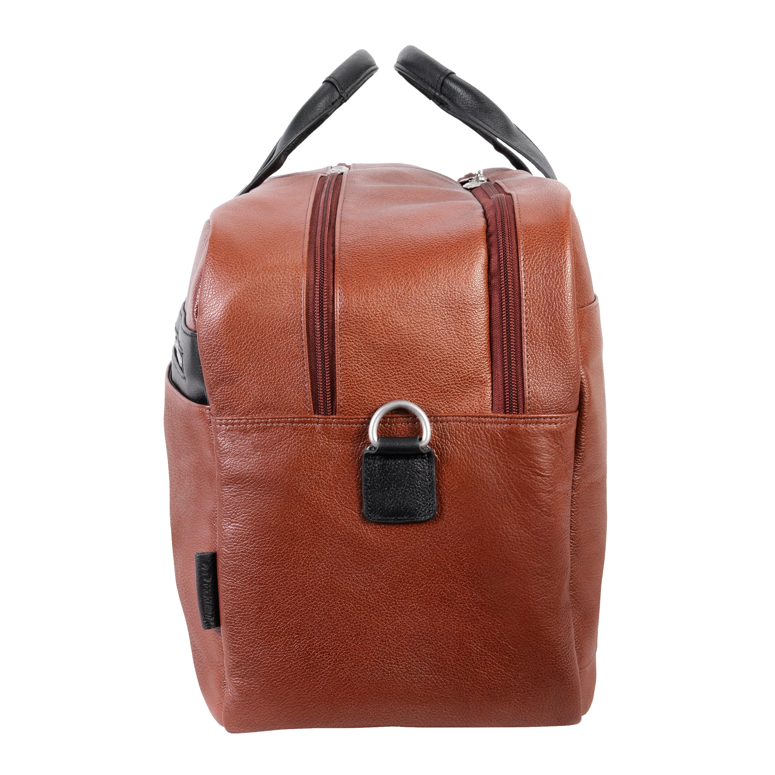 McKlein USA Wellington 21" Leather Two-Tone Dual-Compartment Laptop & Tablet Carry-All Duffel