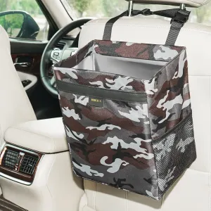 MEIDI Hanging Car Trash Bag - Leakproof Trash Can with Lid - Magnetic Closure Auto Garbage Can & Organizer with 100 Disposable Bags, Multifunctional Car Storage for Travel, Black