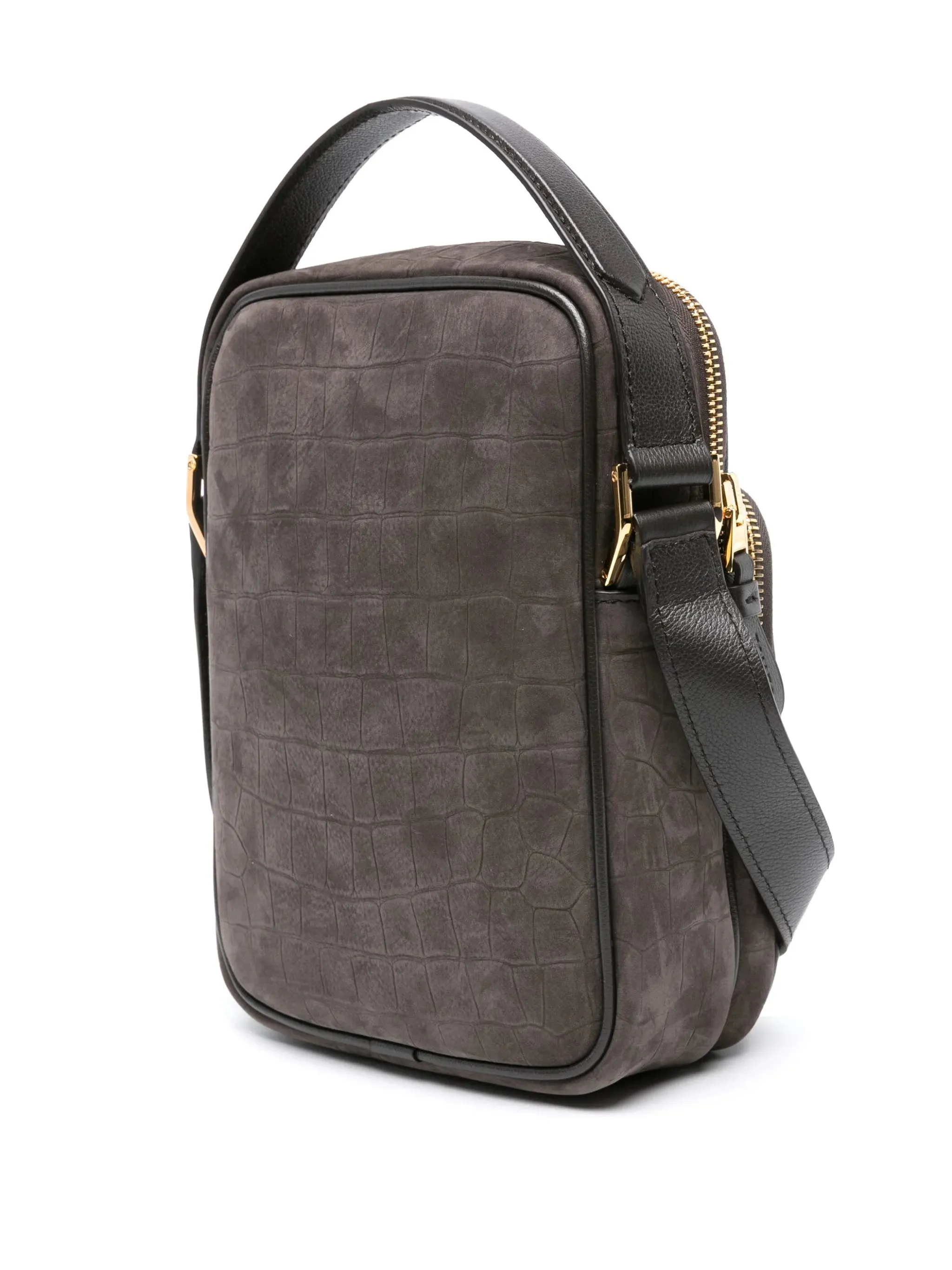 Member-exclusive nubuck bag embossed-crocodile Versatile crossbody