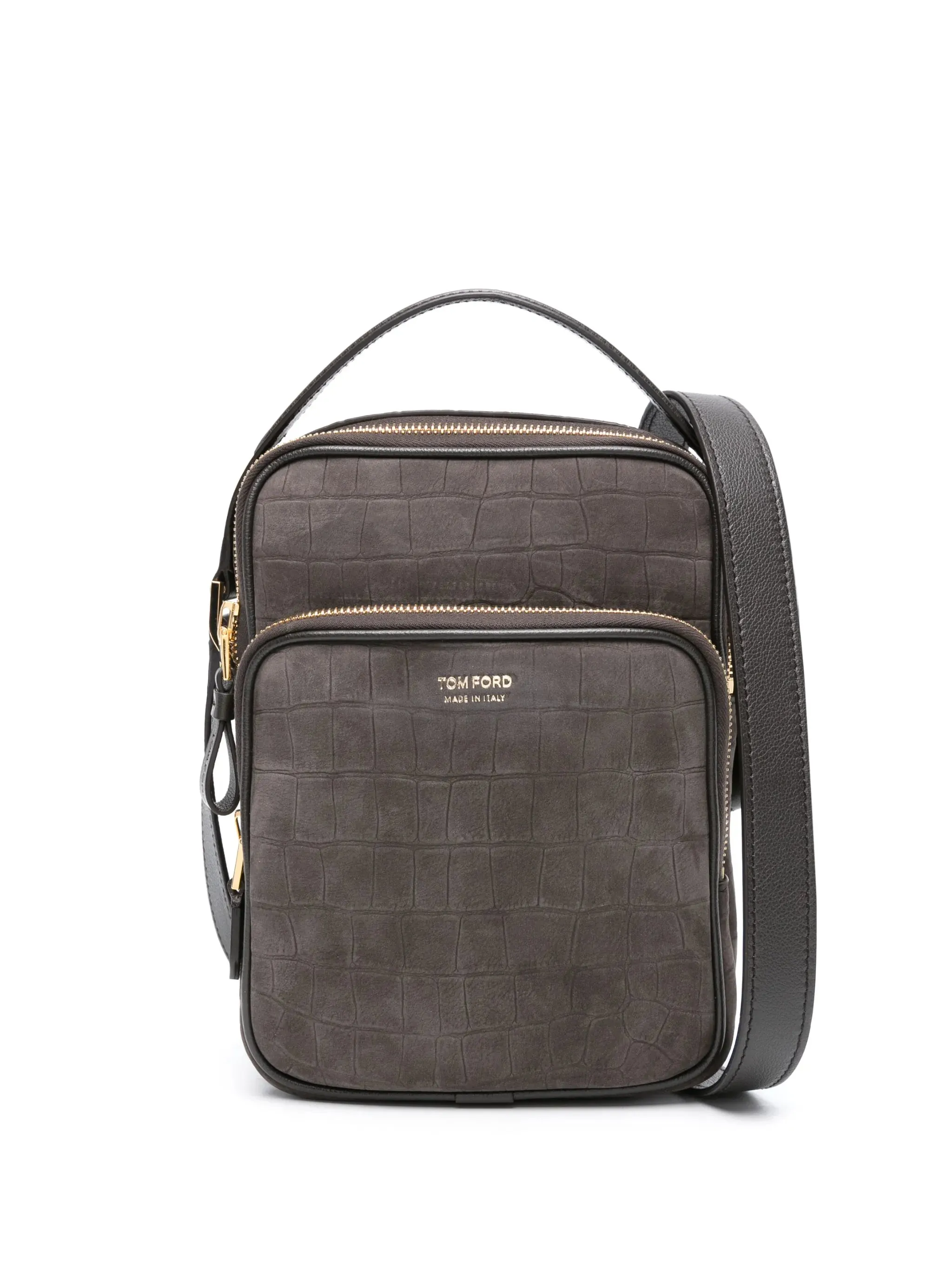 Member-exclusive nubuck bag embossed-crocodile Versatile crossbody