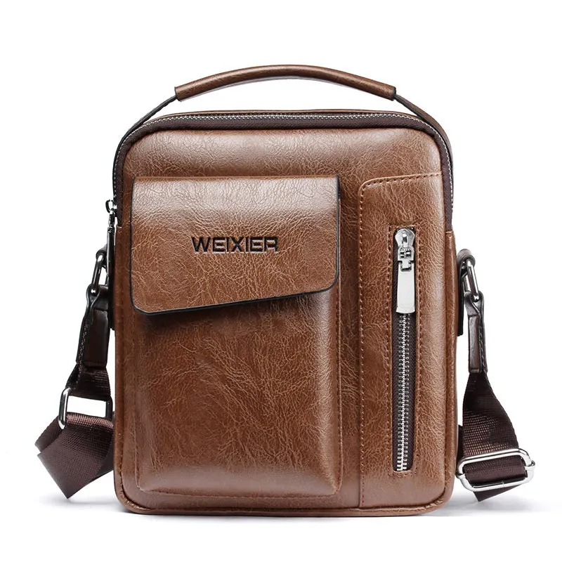 Men bag 2020 new fashion crossbody leather messenger bag men vintage casual men shoulder bags zipper man handbags tote bag male