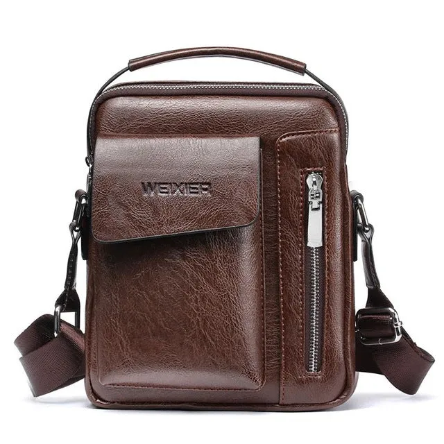 Men bag 2020 new fashion crossbody leather messenger bag men vintage casual men shoulder bags zipper man handbags tote bag male