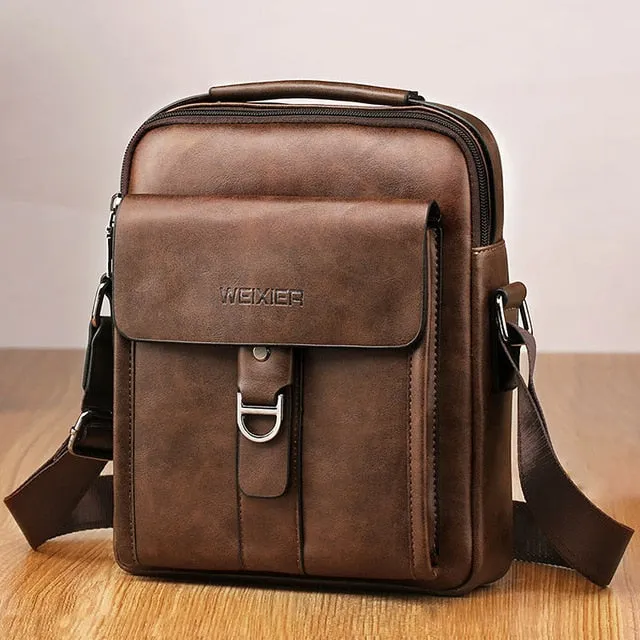 Men bag 2020 new fashion crossbody leather messenger bag men vintage casual men shoulder bags zipper man handbags tote bag male