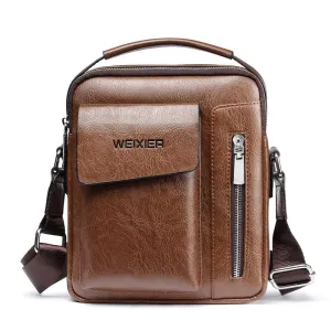 Men bag 2020 new fashion crossbody leather messenger bag men vintage casual men shoulder bags zipper man handbags tote bag male