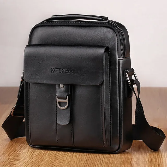 Men bag 2020 new fashion crossbody leather messenger bag men vintage casual men shoulder bags zipper man handbags tote bag male