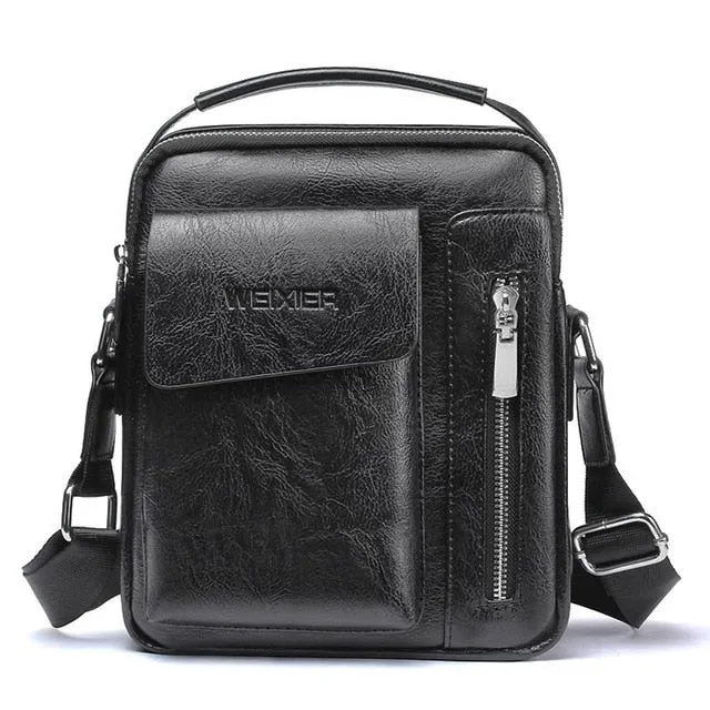 Men bag 2020 new fashion crossbody leather messenger bag men vintage casual men shoulder bags zipper man handbags tote bag male