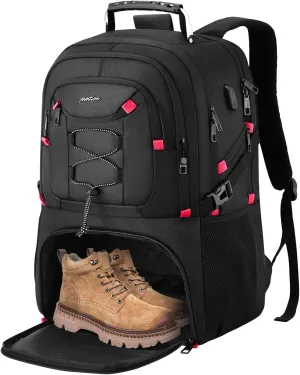 Men Laptop Backpack 18.4in with Shoe Compartment for Gym Camping,Large Carry On Travel Bag,Boys College Bookbag School Backpack for Women