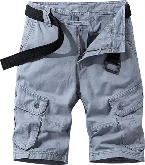 Men's Cargo Shorts Stretch Waist Multi Pocket Summer Tooling Shorts Relaxed Fit Work Utility Shorts Workout Shorts