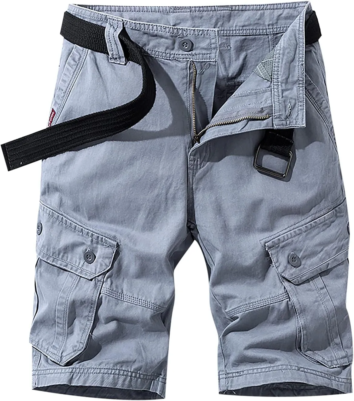Men's Cargo Shorts Stretch Waist Multi Pocket Summer Tooling Shorts Relaxed Fit Work Utility Shorts Workout Shorts