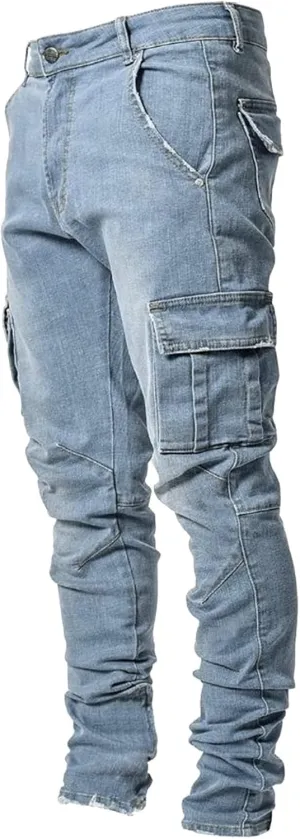 Mens Cargo Sweatpants Relaxed Tooling Multi-pocket Men's Color Men's pants Hiking Sweatpants Casual Athletic Jogger