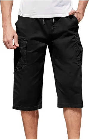 Men's Cargo Work Shorts - Rugged Multi-Pocket Bermuda Shorts Gym Activewear Utility Design for Outdoor & Casual Wear