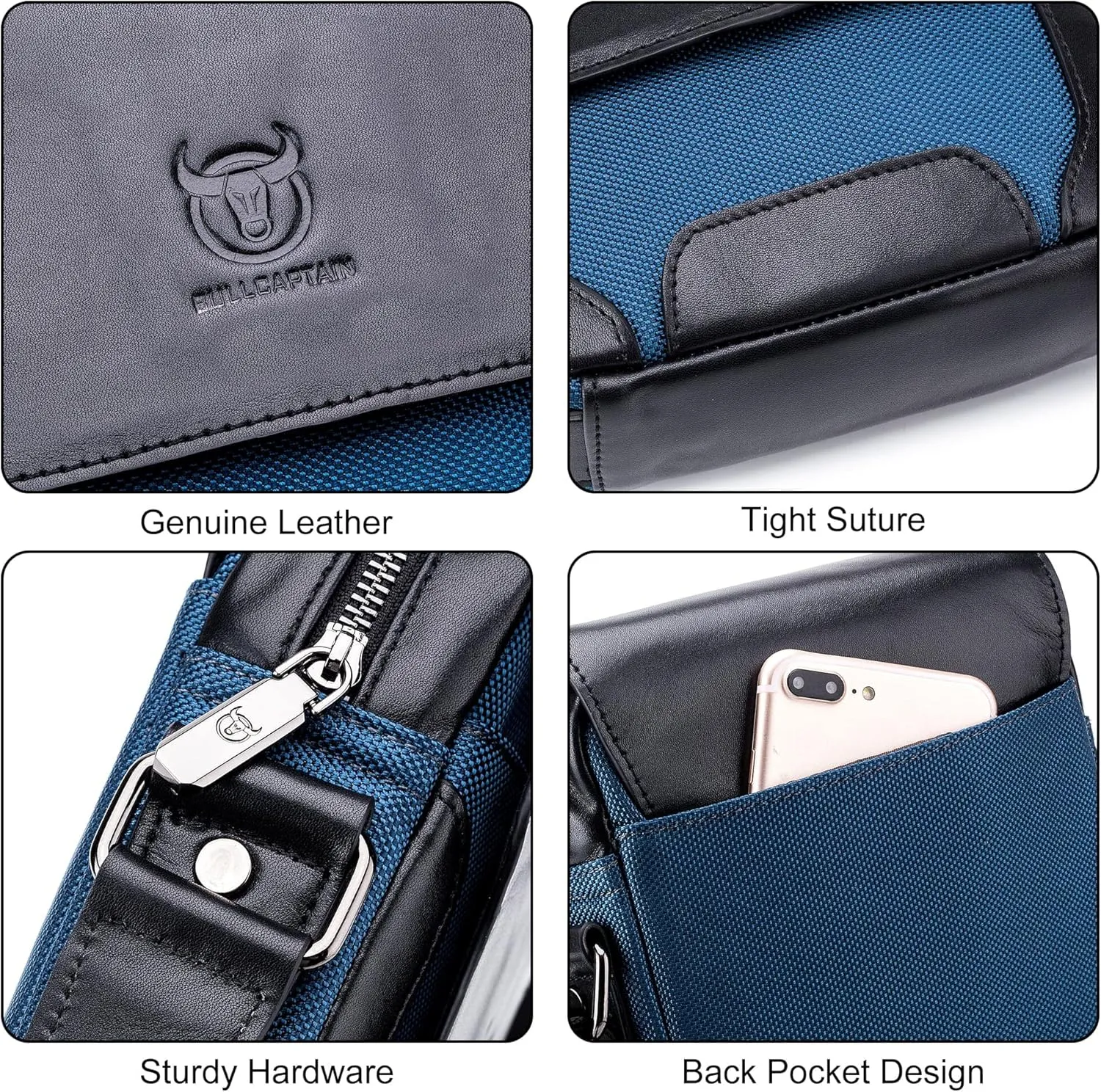 Men's Genuine Leather Shoulder Bag Crossbody Bags for Men Small Leather Messenger for Work Business Satchel Travel